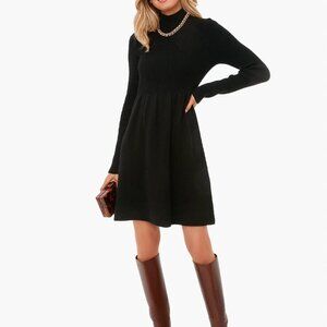 ZaraKnit Black Turtle Peplum Sweater Dress | Medium